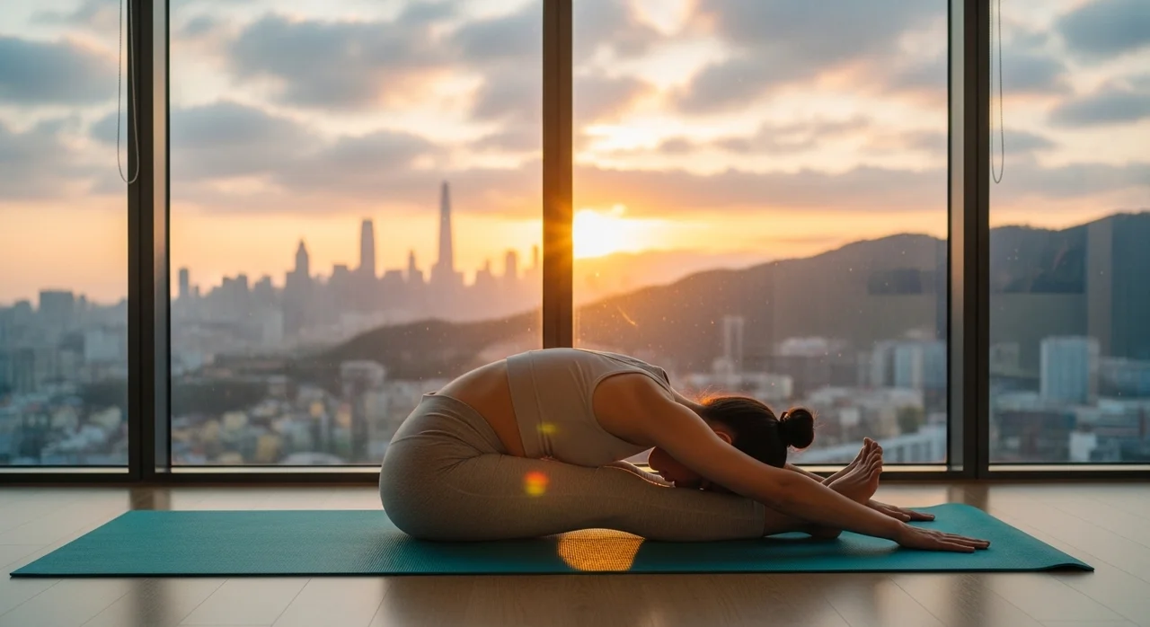 햇빛 샤워와 가벼운 스트레칭으로 활력 충전