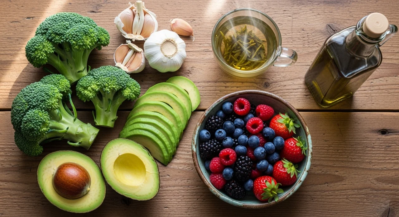 간 건강에 이로운 음식과 영양소