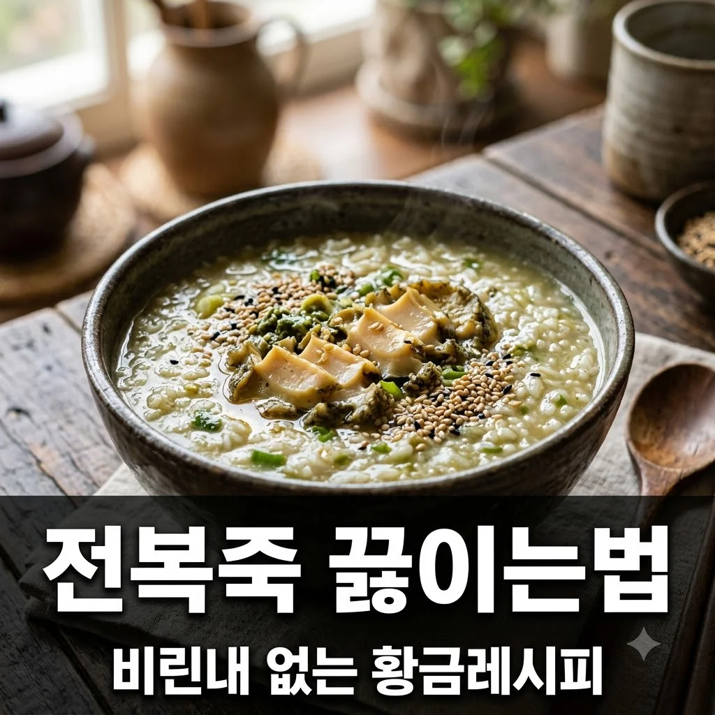 전복죽 끓이는법 비린내 없이 진하고 고소한 황금레시피 내장 손질까지