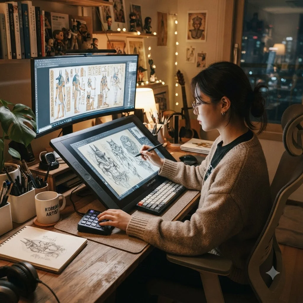 작가님의 새로운 도전, 홍은영의 이집트 신화 웹툰