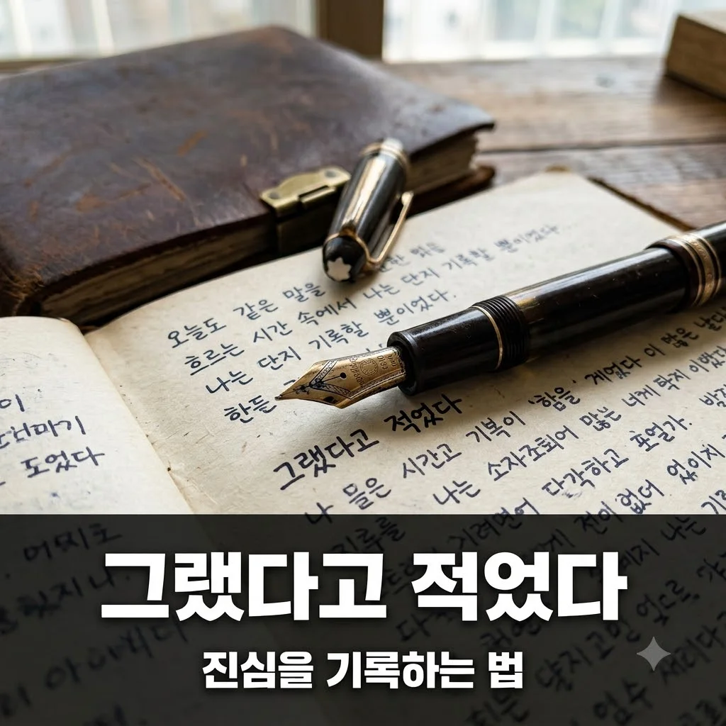 그랬다고 적었다: 당신의 진심을 영원히 기억하는 기록의 힘
