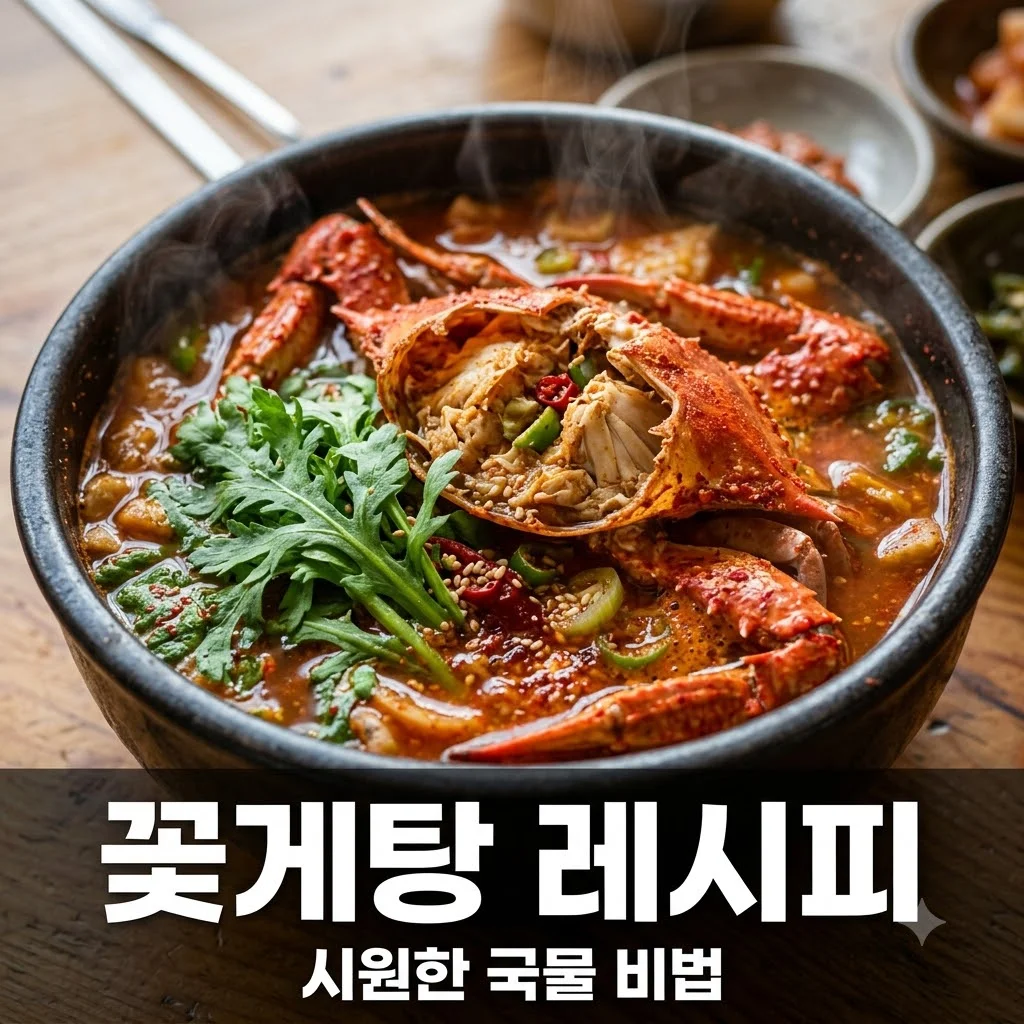 꽃게탕 레시피 비법 공개, 시원하고 칼칼한 국물 맛내는 법