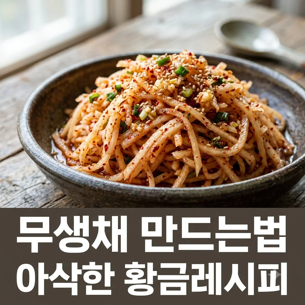무생채 만드는법 황금레시피 아삭함이 살아있는 새콤달콤 무생채 비법