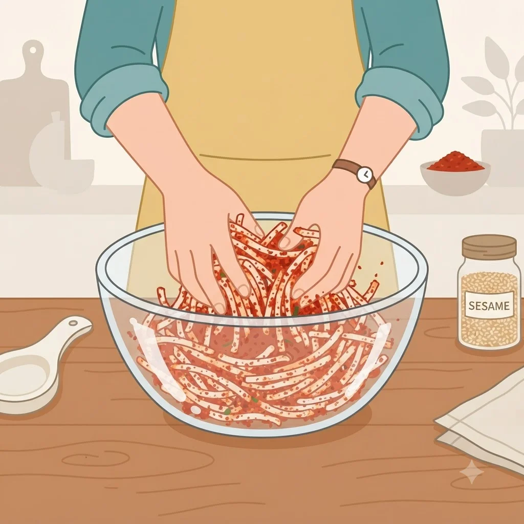 실패 없는 무생채 스텝 가이드